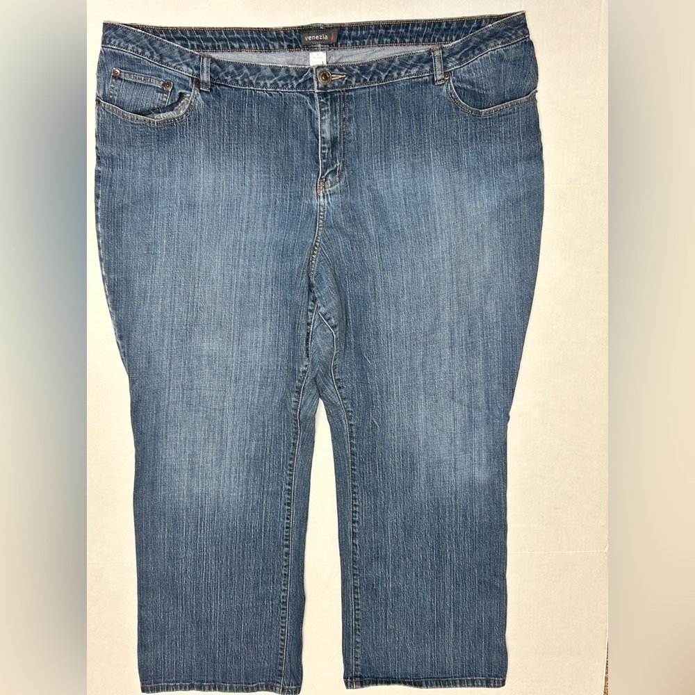 Lane Bryant Venezia Stretch Bootcut Ladies Plus Size 8 Average Blue Denim Jeans